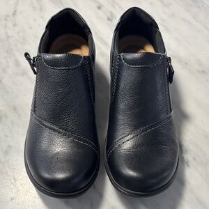 Clarks Black Leather Loafers